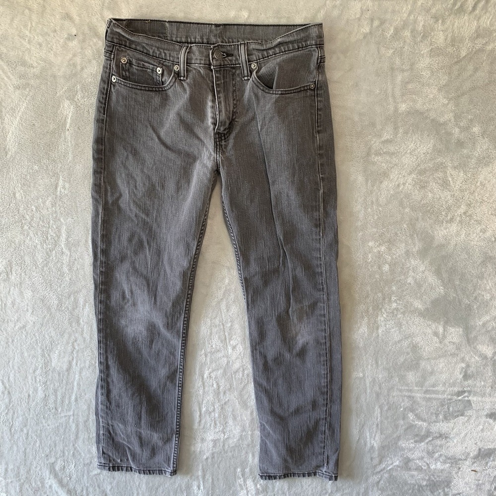 Levis 514 Jeans Mens 30x30 Gray Straight Denim Relaxed USA